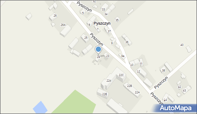 Pyszczyn, Pyszczyn, 24, mapa Pyszczyn