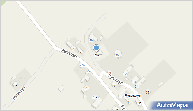 Pyszczyn, Pyszczyn, 30a, mapa Pyszczyn