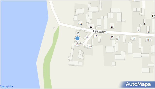 Pyszczyn, Pyszczyn, 15, mapa Pyszczyn