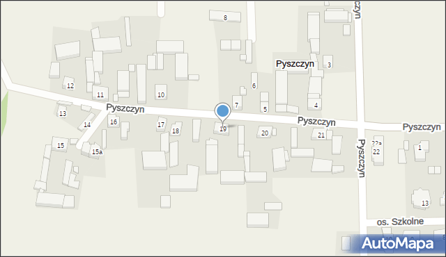 Pyszczyn, Pyszczyn, 19, mapa Pyszczyn