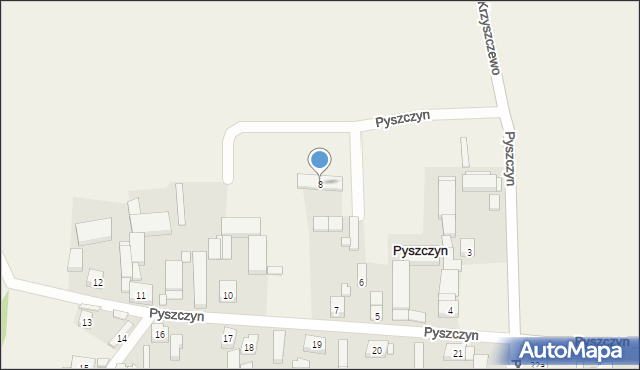 Pyszczyn, Pyszczyn, 8, mapa Pyszczyn