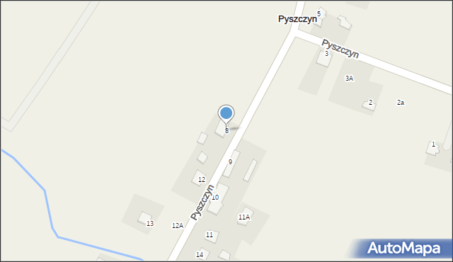 Pyszczyn, Pyszczyn, 8, mapa Pyszczyn