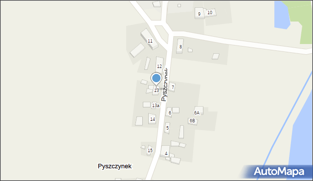 Pyszczynek, Pyszczynek, 13, mapa Pyszczynek