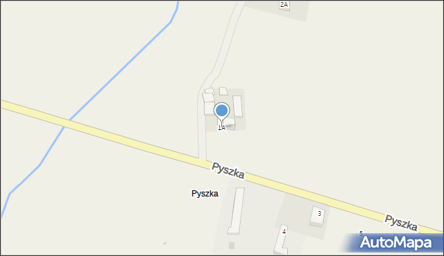 Pyszka, Pyszka, 1A, mapa Pyszka