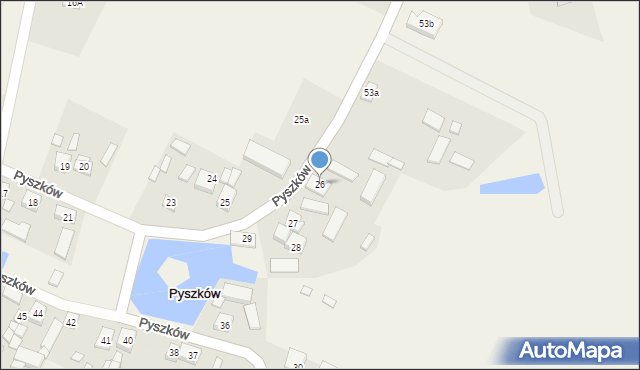 Pyszków, Pyszków, 26, mapa Pyszków