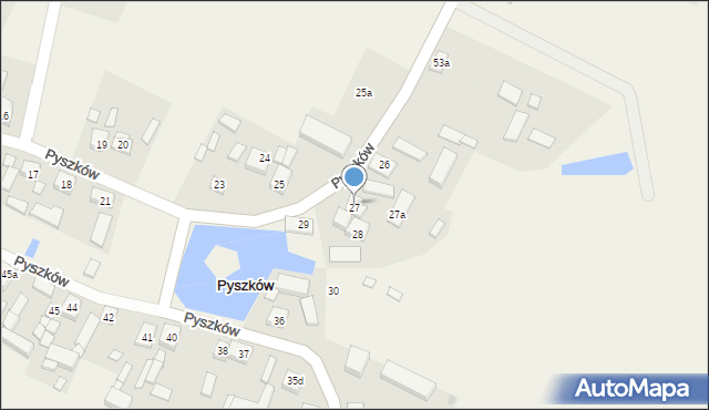 Pyszków, Pyszków, 27, mapa Pyszków