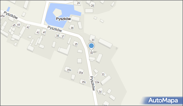 Pyszków, Pyszków, 32, mapa Pyszków