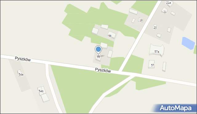 Pyszków, Pyszków, 55, mapa Pyszków