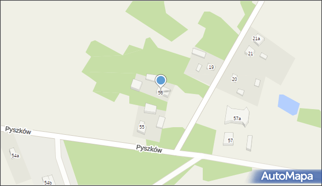 Pyszków, Pyszków, 56, mapa Pyszków