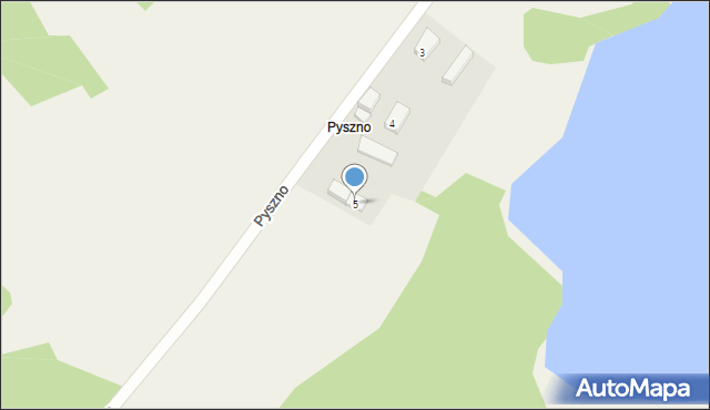 Sierzno, Pyszno, 5, mapa Sierzno