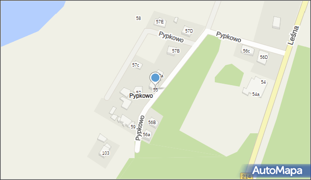 Stężyca, Pypkowo, 55, mapa Stężyca