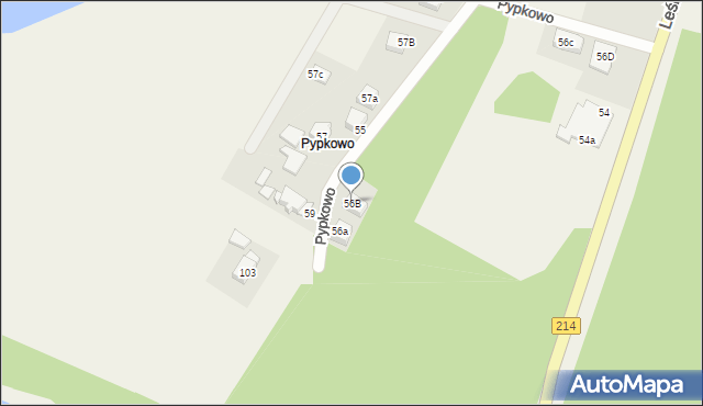 Stężyca, Pypkowo, 56B, mapa Stężyca