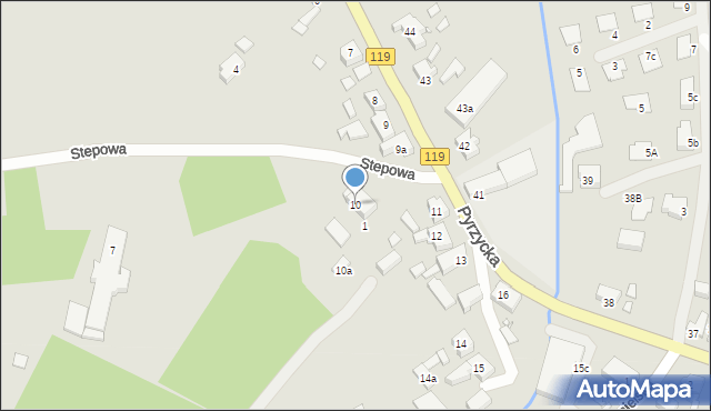 Szczecin, Pyrzycka, 10, mapa Szczecina