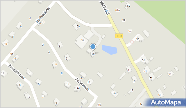 Szczecin, Pyrzycka, 1a, mapa Szczecina