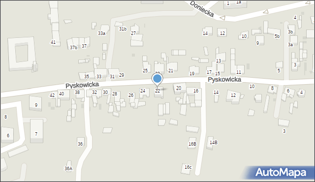 Tarnowskie Góry, Pyskowicka, 22, mapa Tarnowskie Góry