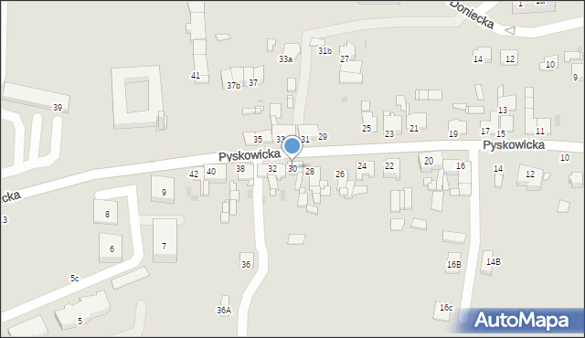 Tarnowskie Góry, Pyskowicka, 30, mapa Tarnowskie Góry