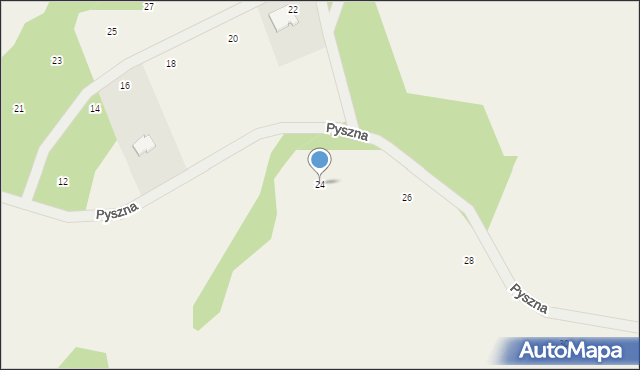 Ugoszcz, Pyszna, 24, mapa Ugoszcz