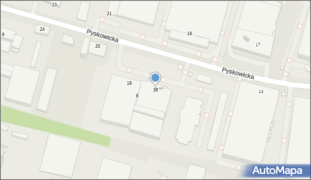 Zabrze, Pyskowicka, 16, mapa Zabrza
