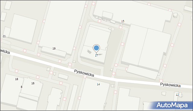 Zabrze, Pyskowicka, 17, mapa Zabrza