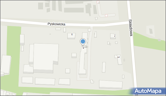 Zabrze, Pyskowicka, 4, mapa Zabrza