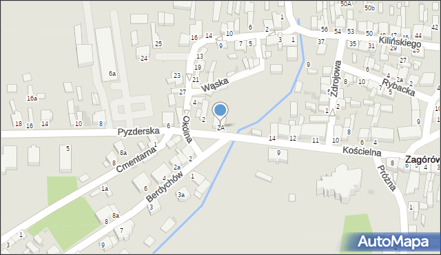 Zagórów, Pyzderska, 2A, mapa Zagórów