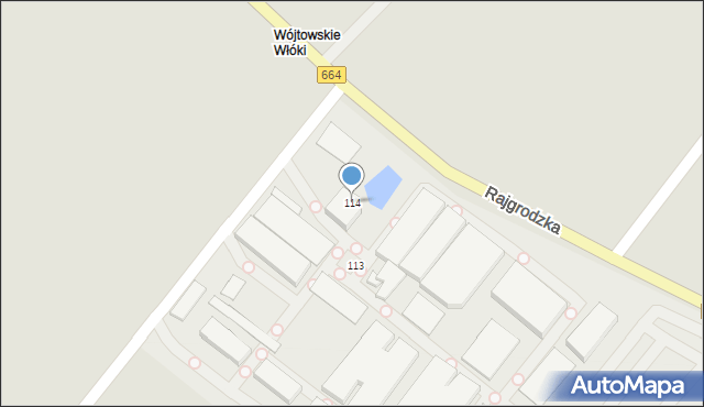 Augustów, Rajgrodzka, 114, mapa Augustów