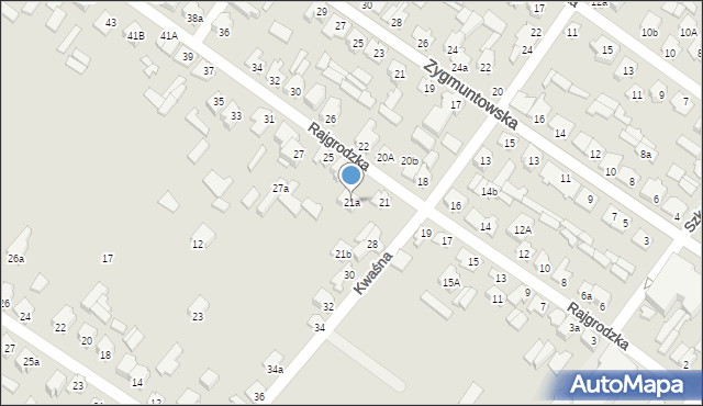 Augustów, Rajgrodzka, 21a, mapa Augustów