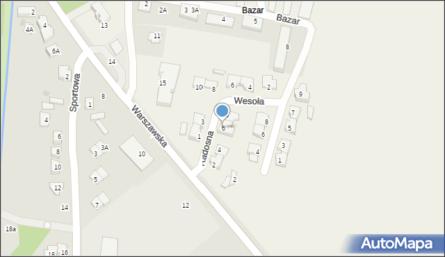 Bazar, Radosna, 6, mapa Bazar