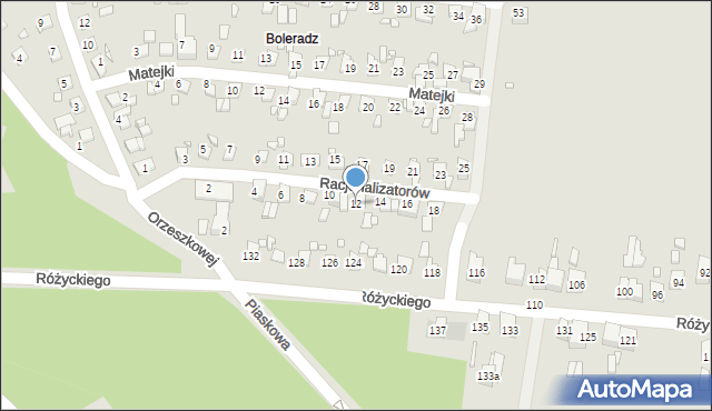 Będzin, Racjonalizatorów, 12, mapa Będzin