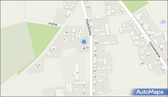 Biała, Radolińska, 8a, mapa Biała