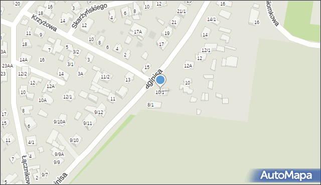 Białystok, Raginisa Władysława, mjr., 10/1, mapa Białegostoku