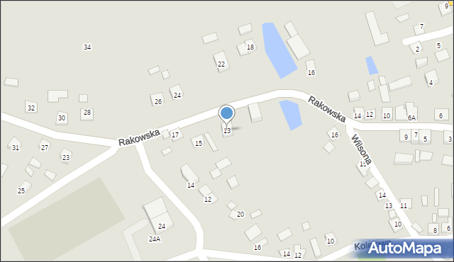 Bogoria, Rakowska, 13, mapa Bogoria