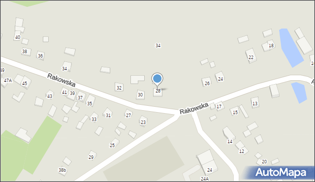 Bogoria, Rakowska, 28, mapa Bogoria
