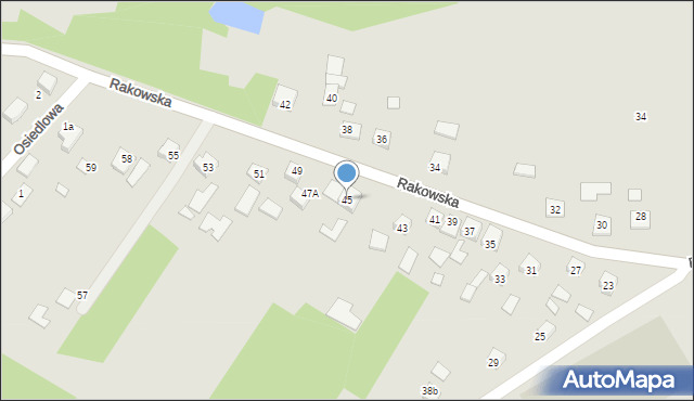 Bogoria, Rakowska, 45, mapa Bogoria