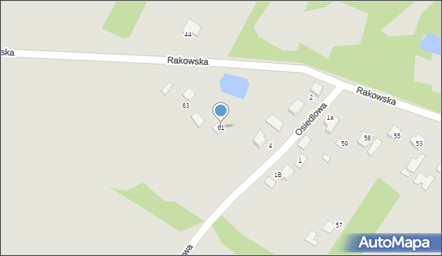 Bogoria, Rakowska, 61, mapa Bogoria