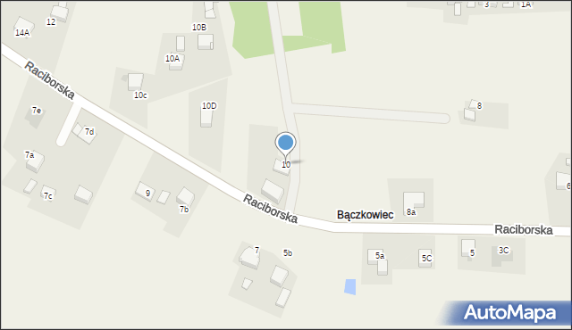 Bogunice, Raciborska, 10, mapa Bogunice