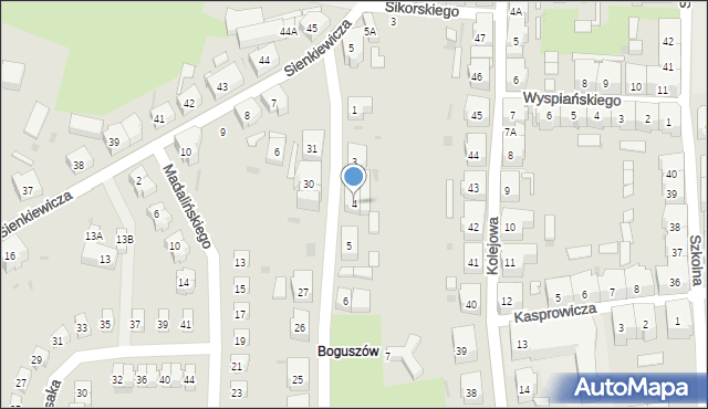 Boguszów-Gorce, Racławicka, 4, mapa Boguszów-Gorce