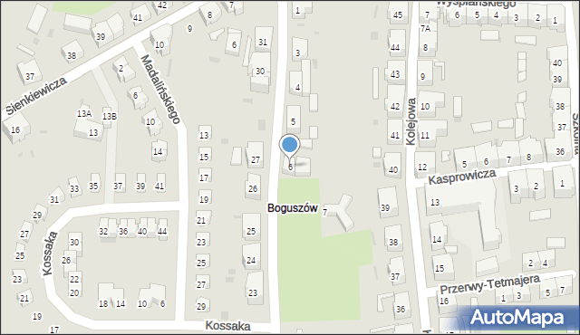 Boguszów-Gorce, Racławicka, 6, mapa Boguszów-Gorce