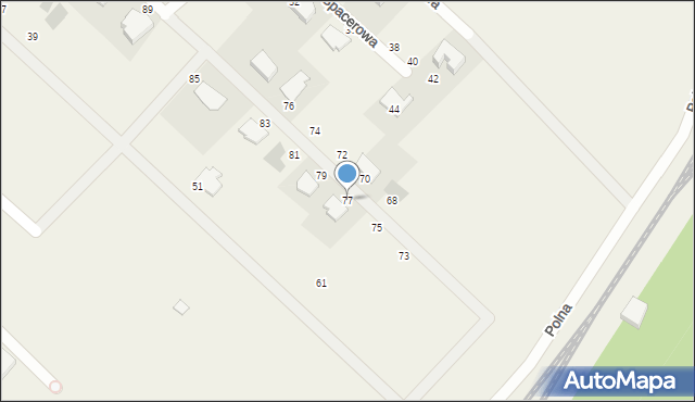 Borkowo, Radosna, 77, mapa Borkowo