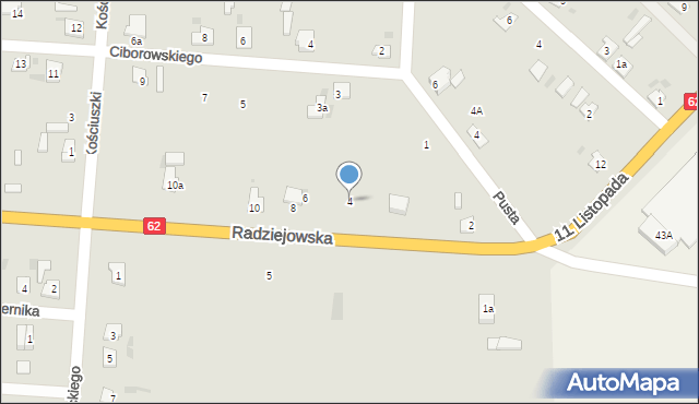 Brześć Kujawski, Radziejowska, 4, mapa Brześć Kujawski