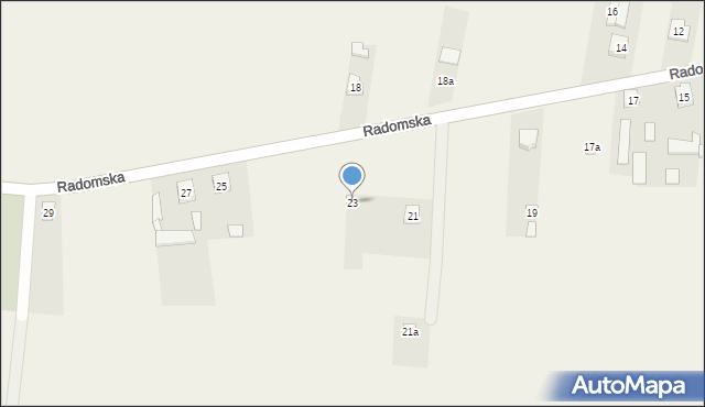 Brzóza, Radomska, 23, mapa Brzóza