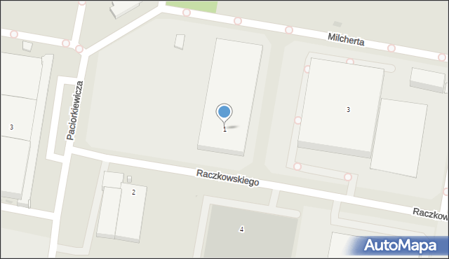 Bydgoszcz, Raczkowskiego Bogdana, 1, mapa Bydgoszczy