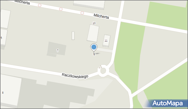 Bydgoszcz, Raczkowskiego Bogdana, 9, mapa Bydgoszczy