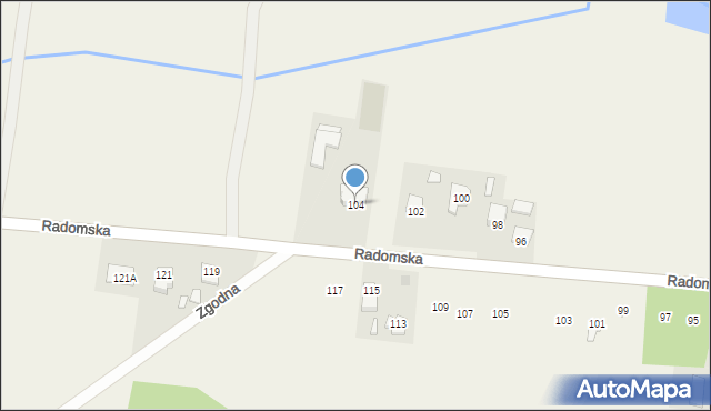 Cerekiew, Radomska, 104, mapa Cerekiew