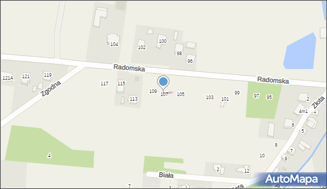 Cerekiew, Radomska, 107, mapa Cerekiew