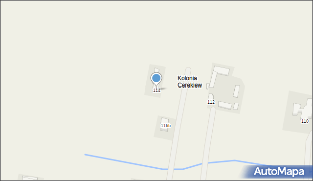 Cerekiew, Radomska, 114, mapa Cerekiew