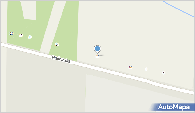 Cerekiew, Radomska, 12, mapa Cerekiew