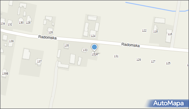 Cerekiew, Radomska, 131A, mapa Cerekiew