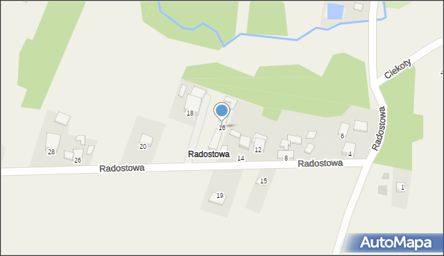 Ciekoty, Radostowa, 16, mapa Ciekoty