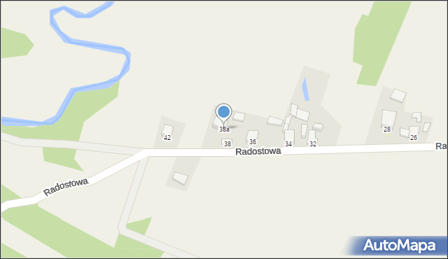 Ciekoty, Radostowa, 38a, mapa Ciekoty